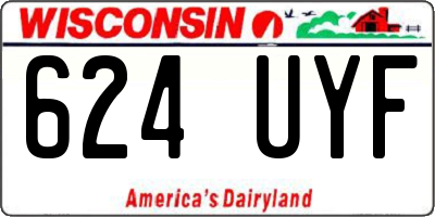 WI license plate 624UYF