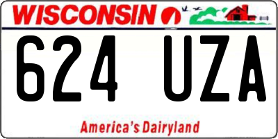 WI license plate 624UZA