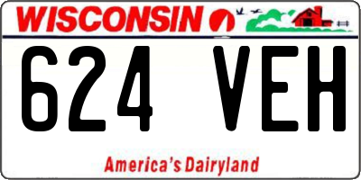 WI license plate 624VEH