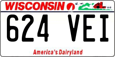 WI license plate 624VEI
