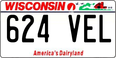 WI license plate 624VEL