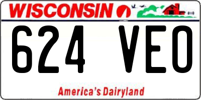 WI license plate 624VEO