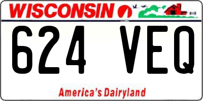 WI license plate 624VEQ