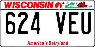 WI license plate 624VEU