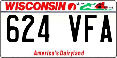 WI license plate 624VFA