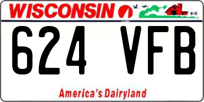 WI license plate 624VFB