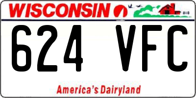 WI license plate 624VFC