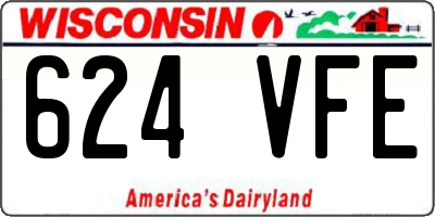 WI license plate 624VFE