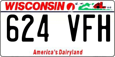 WI license plate 624VFH