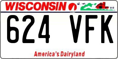 WI license plate 624VFK