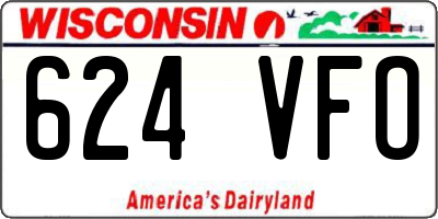 WI license plate 624VFO