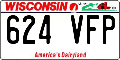 WI license plate 624VFP