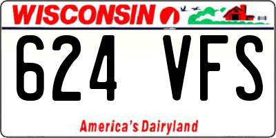 WI license plate 624VFS