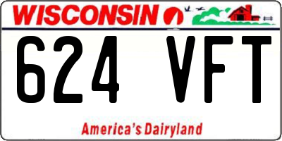 WI license plate 624VFT