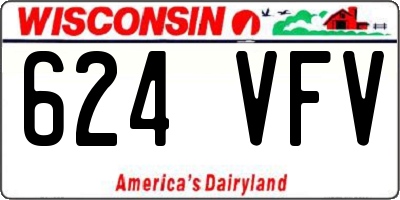 WI license plate 624VFV