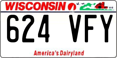 WI license plate 624VFY