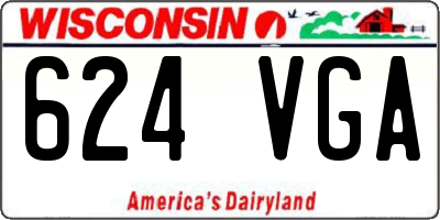 WI license plate 624VGA