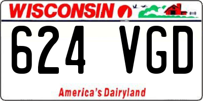 WI license plate 624VGD