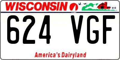 WI license plate 624VGF