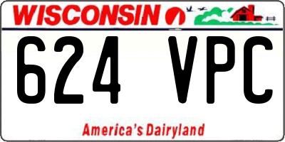WI license plate 624VPC