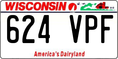 WI license plate 624VPF