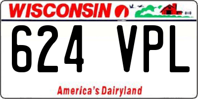 WI license plate 624VPL