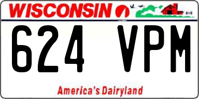 WI license plate 624VPM