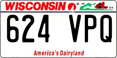 WI license plate 624VPQ