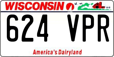 WI license plate 624VPR