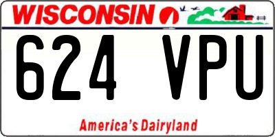 WI license plate 624VPU