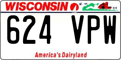 WI license plate 624VPW