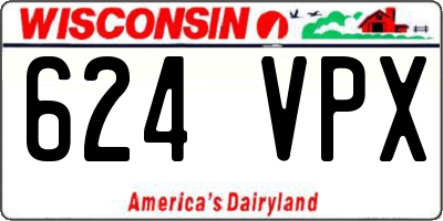 WI license plate 624VPX