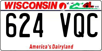 WI license plate 624VQC