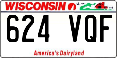 WI license plate 624VQF