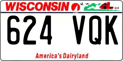 WI license plate 624VQK