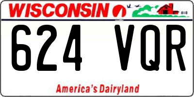 WI license plate 624VQR