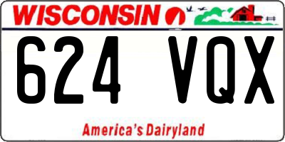 WI license plate 624VQX