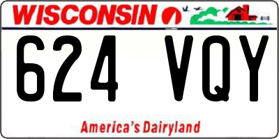 WI license plate 624VQY