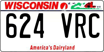 WI license plate 624VRC