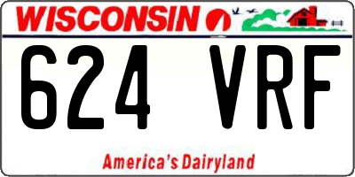 WI license plate 624VRF