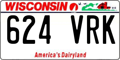 WI license plate 624VRK