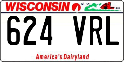 WI license plate 624VRL
