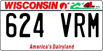 WI license plate 624VRM