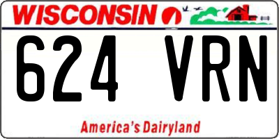 WI license plate 624VRN