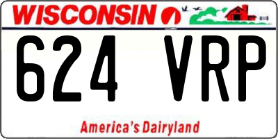 WI license plate 624VRP