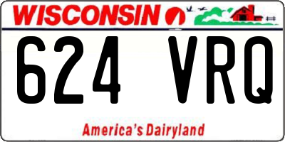 WI license plate 624VRQ