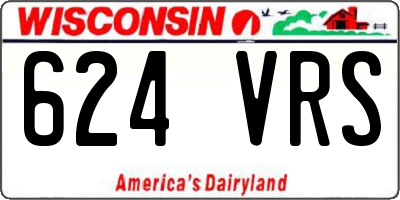 WI license plate 624VRS