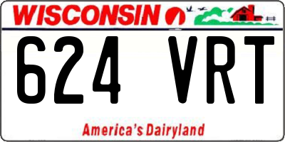 WI license plate 624VRT