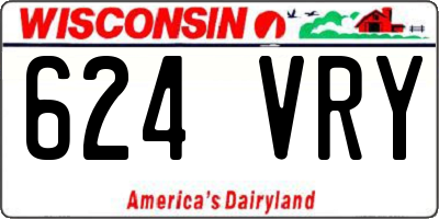 WI license plate 624VRY