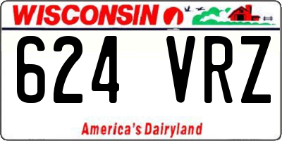 WI license plate 624VRZ